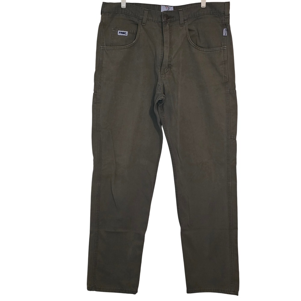 Tyndale Men's Arc Rated Flame Resistant Work Pants Green W36 L34 FRMC *Measured